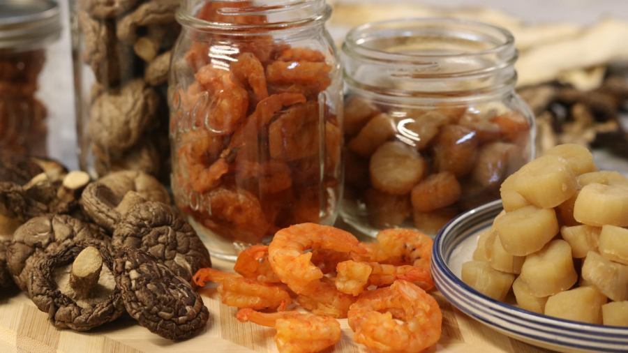 Making Dehydrated Shrimp, Scallops and Mushrooms